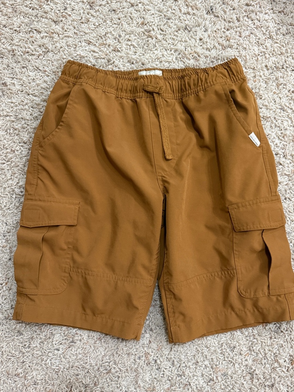 Weatherproof Cargo Drawstring Shorts - Brown - size 14/16